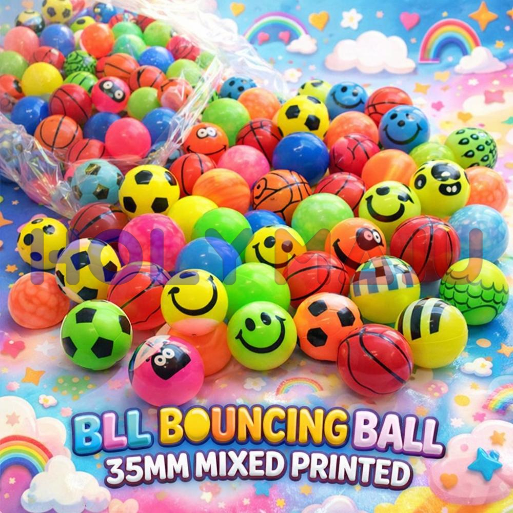 BLL BOUNCING BALL 35MM MIXED PRINTED BULK + MID PACK @1600PCS
